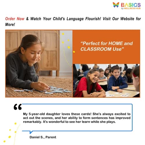 Sentences with Actions Flashcards: Everyday Activities PDF