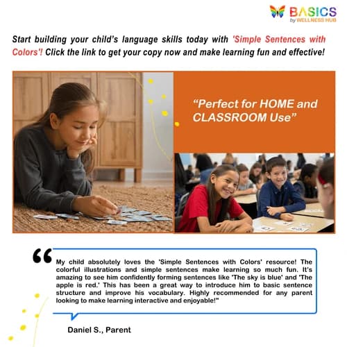 Simple Sentences on Colors: Fun Learning PDF for Kids preview 5