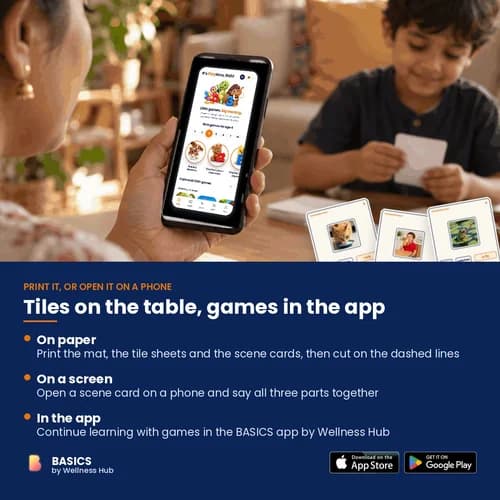 The Whole Story Tile Kit — Printable Sentence Mat with 120 Subject, Verb and Object Word Tiles and 91 Scene Cards – page 5 preview