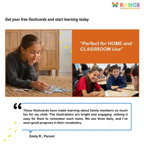 Family Members Flashcards for Kids – Free Printable PDF