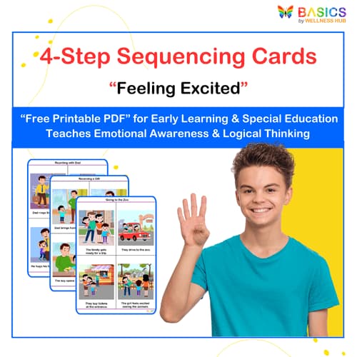 4-Step Sequencing Cards: Free Printable PDF for Feeling Excited