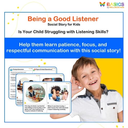 Being a Good Listener – Social Story for Kids’ Communication Skills