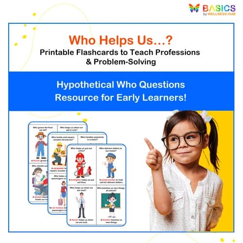 Hypothetical Who Questions – Professions Flashcards for Kids (Printable PDF)