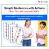 Simple Sentences with Actions: Boy, Girl, and Combined PDFs