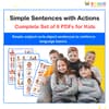Simple Sentences with Actions: Complete Set of 6 PDFs for Kids