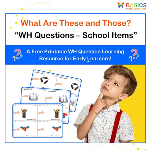 What Are These and Those? WH Questions – School Items (Free Printable PDF) - Free