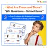 What Are These and Those? WH Questions – School Items (Free Printable PDF)