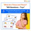 What Are These and Those? WH Questions – Toys (Free Printable PDF)