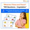 What Are These and Those? WH Questions – Vegetables (Free Printable PDF)