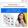 When Questions Flashcards – Cause and Effect for Kids (Printable PDF)