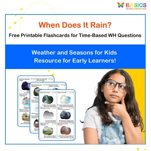 When Questions Flashcards – Weather and Seasons for Kids (Free Printable PDF)
