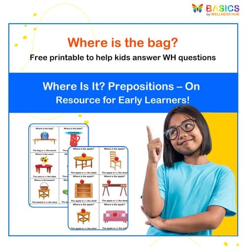 Where Is It? Prepositions – On (Free Printable PDF)