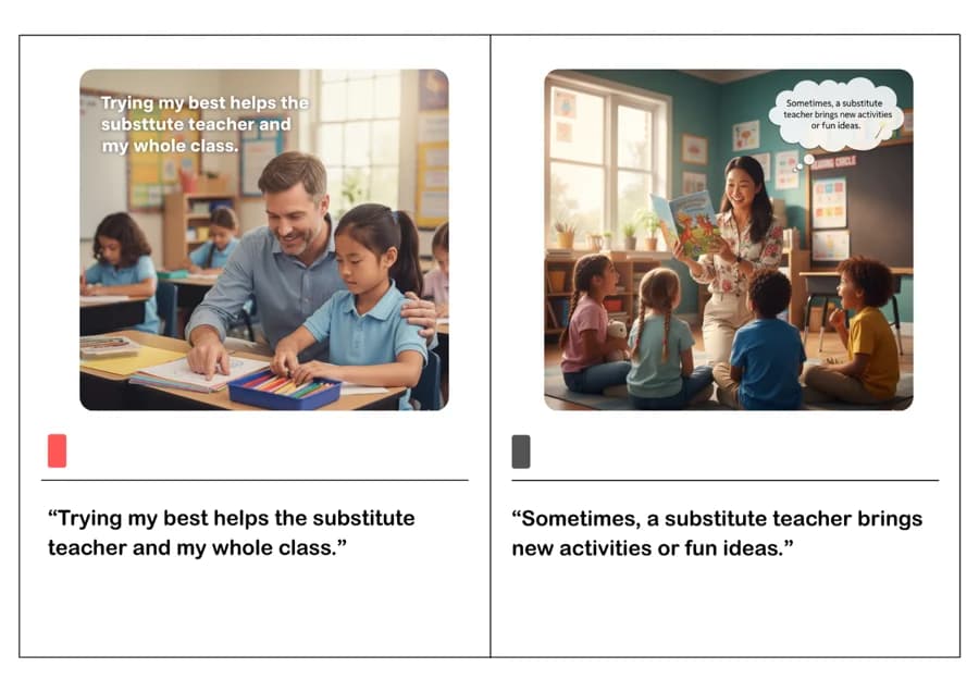 Adjusting to a Substitute Teacher – Social Story for Kids-PDF1