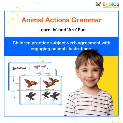 IS / ARE – Animal Actions: Fun Grammar Practice for Kids - Free