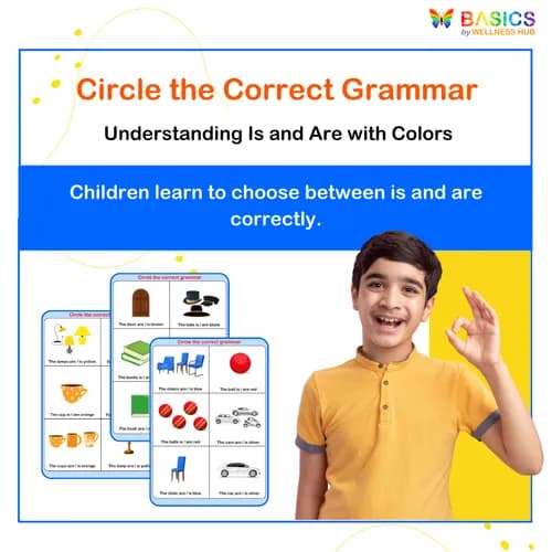 Circle the Correct Grammar – Colors (Is/Are) for Kids