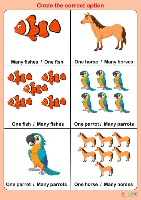 Circle the Correct Option – One or Many: Illustrated Worksheet Set-PDF1