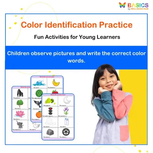 Color Identification and Writing Practice: Printable PDF for Kids