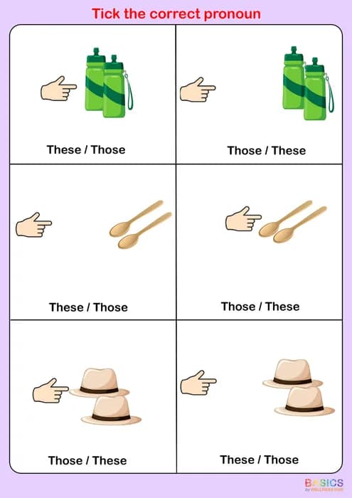 These & Those – Tick the Correct Word: Printable PDF Activity-PDF1