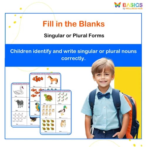 Fill in the Blanks with Singular or Plural Form – Illustrated Worksheet Set - Free