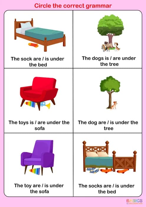 Circle the Correct Grammar – Singular & Plural (Is/Are) Activity-PDF1