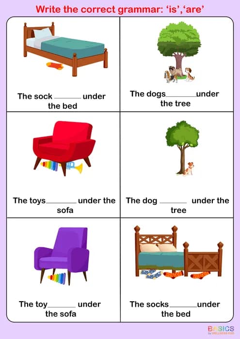 Write the Correct Grammar – Singular & Plural (Is/Are) PDF-PDF1