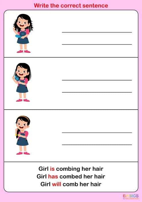 Write the Correct Helping Verb: Is vs Will – Printable PDF Activity-PDF1