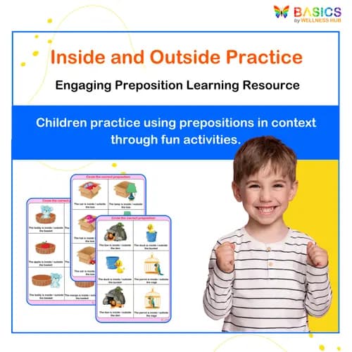 Inside and Outside Prepositions Practice – Printable PDF for Kids - Free