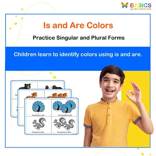 IS / ARE – With Colors: Printable PDF for Learning Singular and Plural - Free