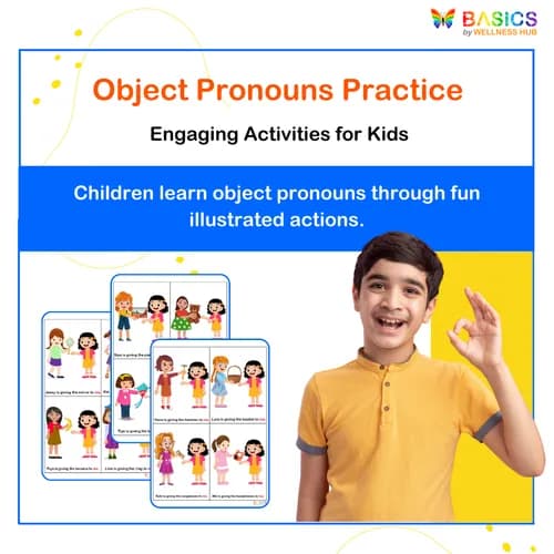 Object Pronouns: She (Giving to Me) – Printable PDF for Kids