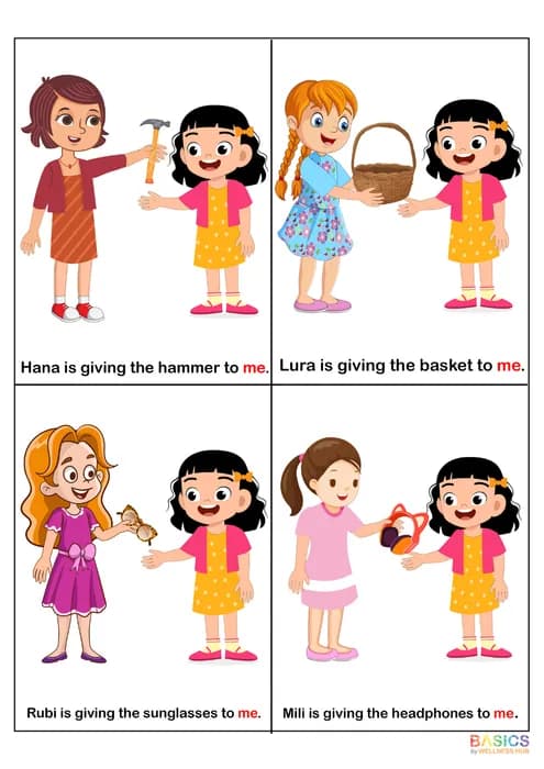 Object Pronouns: She (Giving to Me) – Printable PDF for Kids-PDF1