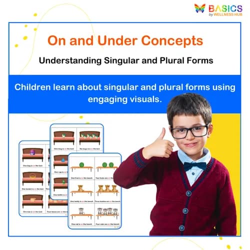 ON & UNDER: One and Many “On” – Prepositions and Plurals for Kids