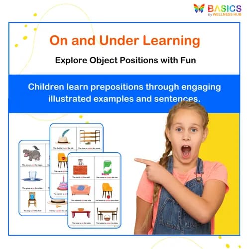 ON & UNDER: Mixed Object Sets – Prepositions Activity for Kids