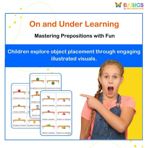 ON & UNDER: Basic Object Position – Printable PDF for Kids - Free
