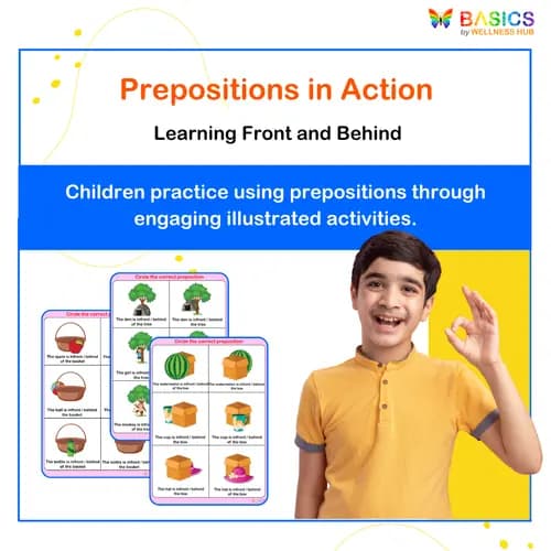 In Front and Behind: Preposition Practice for Kids (Printable PDF)