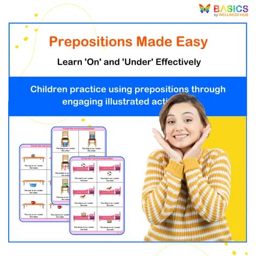 On and Under Prepositions Activity Series 2 – Printable PDF for Kids - Free