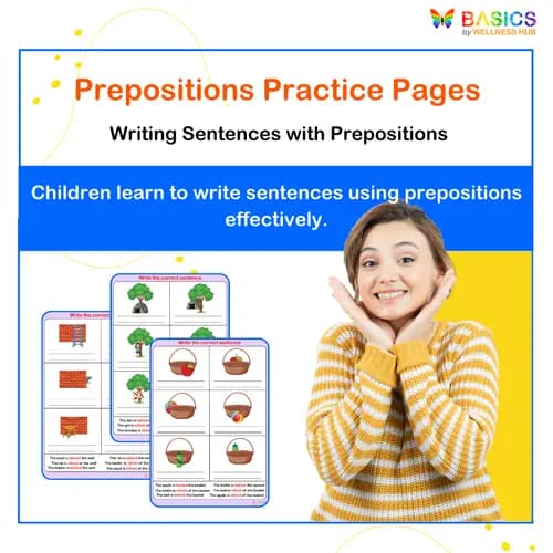 Writing Sentences with Prepositions: In Front and Behind - Free