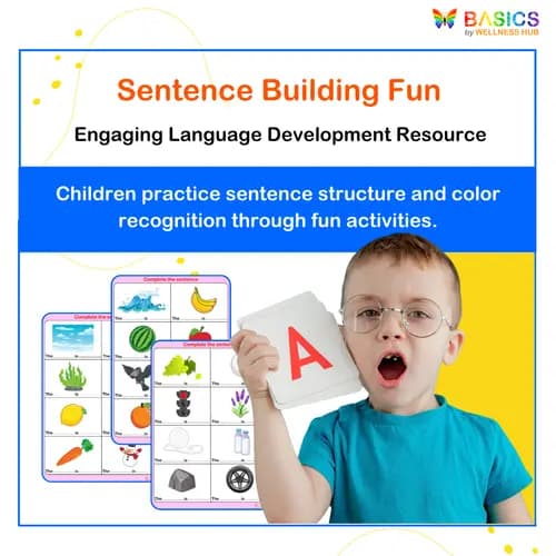 Color and Object Recognition Sentences – Printable PDF for Kids - Free