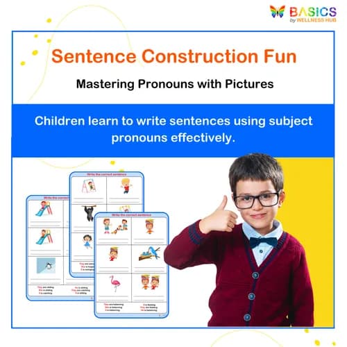 HE, SHE, THEY, IT – Write the Correct Sentence: Printable PDF for Kids