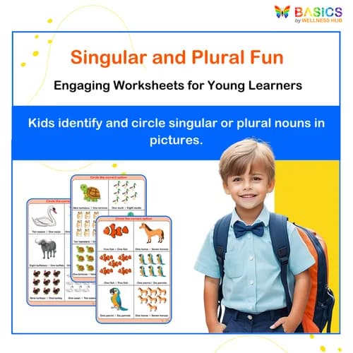 Circle the Correct Singular / Plural – Illustrated Worksheet Set