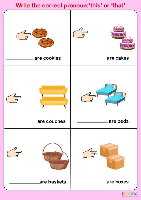 These & Those – Tick the Correct Word: Printable PDF for Kids-PDF1