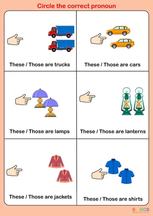 These & Those – Circle the Correct Word: Printable PDF Activity-PDF1