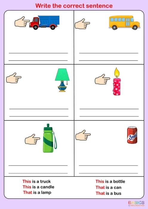 This & That – Select and Write the Correct Sentence-PDF1