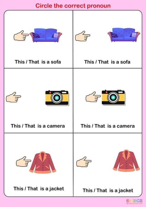 THIS & THAT – Circle the Correct Word: Printable PDF for Kids-PDF1