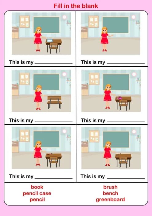 THIS IS MY… – Fill in the Blank Activity for Kids-PDF1