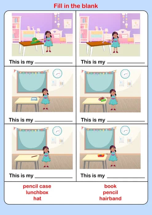 THIS IS MY… – Fill in the Blank with Illustrated Options-PDF1