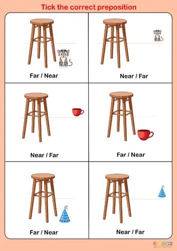 Near and Far Prepositions Activity: Printable PDF for Kids-PDF1