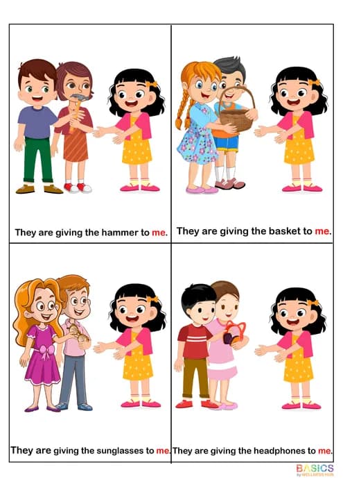 Object Pronoun: They (Giving to Me) – Printable PDF for Kids-PDF1