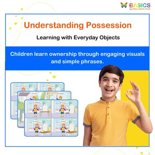 CAUCASIAN BOY: Learn “My” with Everyday Objects – Printable PDF