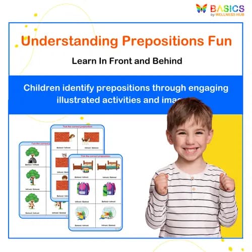 In Front and Behind Prepositions Activity: Printable PDF for Kids