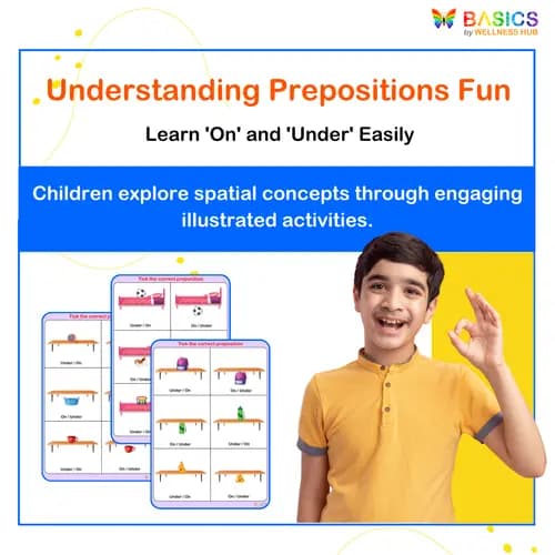 On and Under Prepositions Activity: Printable PDF for Kids